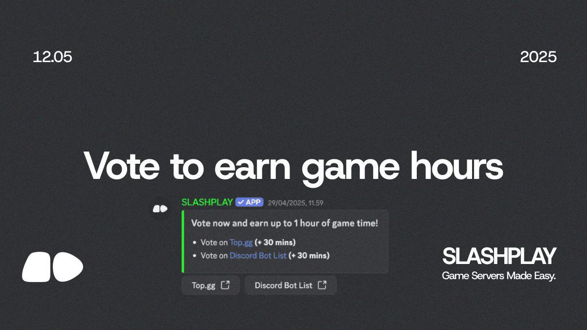 How to Vote and Earn Free Game Server Hours on SLASHPLAY