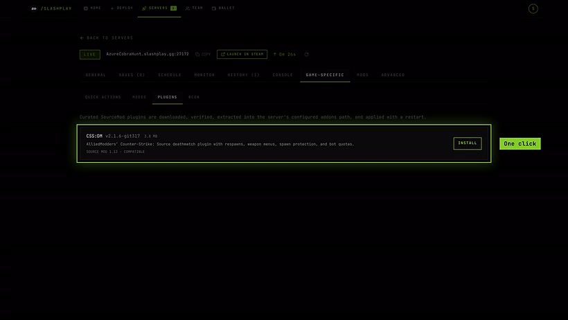 The Plugins panel with CSS:DM and its Install button