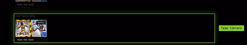 Your Saved Maps with one saved Workshop map